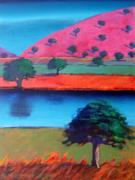 Billede på lærred Pink Hill 2