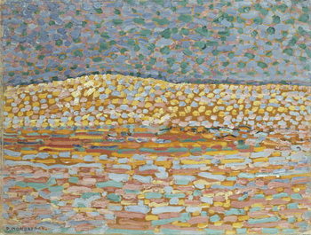 Billede på lærred Pointillist Dune Study, Crest at Left, 1909