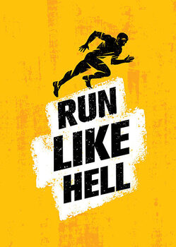Billede på lærred Run Like Hell