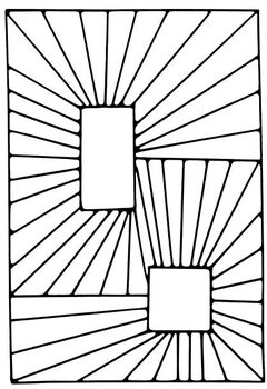 Billede på lærred Square Burst Pattern