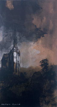 Billede på lærred The Castle in the Moonlight