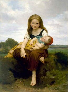 Billede på lærred The Elder Sister, 1869