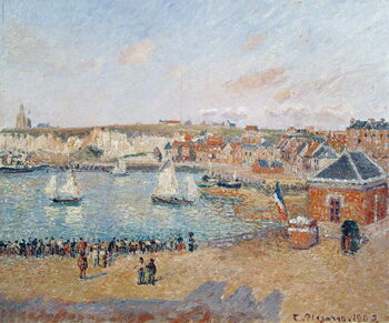 Billede på lærred The Outer Harbour at Dieppe, 1902