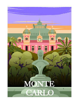 Billede på lærred Travel Destination Vector Poster
