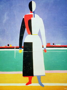 Billede på lærred Woman with a Rake