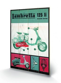 Bild auf Holz Lambretta 125 LI