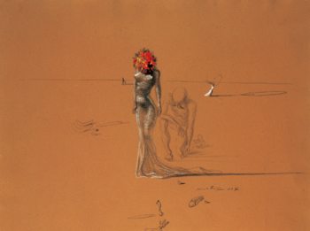 Reproducción de arte Female Figure with Head of Flowers, 1937