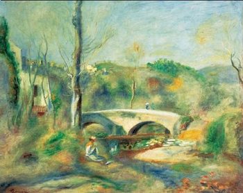 Reproducción de arte Landscape with Bridge, 1900