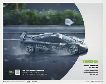 Reproducción de arte McLaren F1 GTR - 1995 100th Anniversary - 24h Le Mans Poster