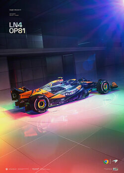 Reproducción de arte McLaren Formula 1 Team - Chrome Livery - United States - 2024 - Collector's Edition