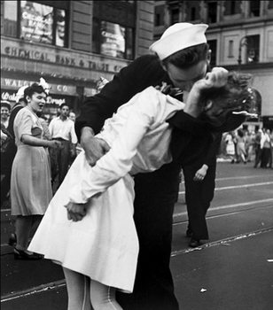Reproducción de arte Nueva York - Kissing The War Goodbye at The Times Square, 1949