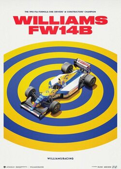 Reproducción de arte Williams Racing - FW14B - F1® World Drivers' Champion - 1992