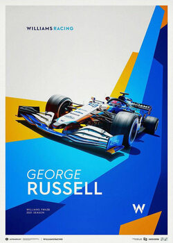 Reproducción de arte Williams Racing - George Russell 2021 - Limited Poster