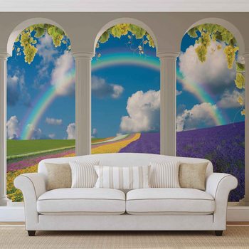 Ταπετσαρία τοιχογραφία  Lavendar Field Nature Arches