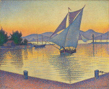 Obraz na plátně Le Port au soleil couchant, Opus 236 (Saint-Tropez), 1892