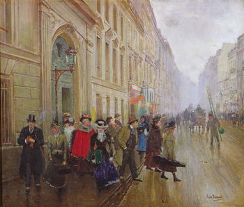 Leaving the Conservatoire, 1899 Festmény reprodukció