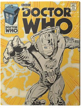 Leinwand Poster Doctor Who - Cyberman Comic