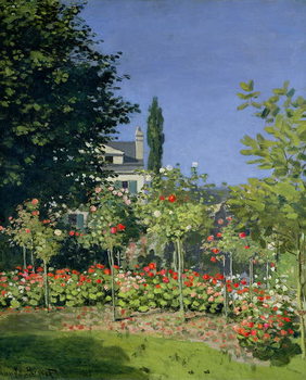 Leinwand Poster Flowering Garden at Sainte-Adresse, c.1866