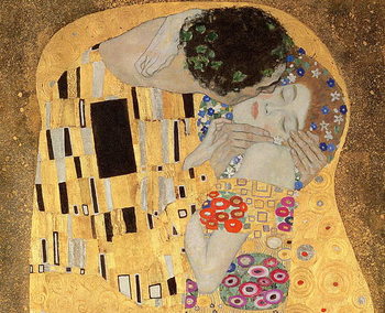 Leinwand Poster Gustav Klimt - Der Kuss