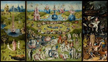 Leinwand Poster Hieronymus Bosch - Der Garten der Lüste