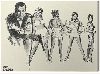 Leinwand Poster James Bond - Dr. No - Sketch