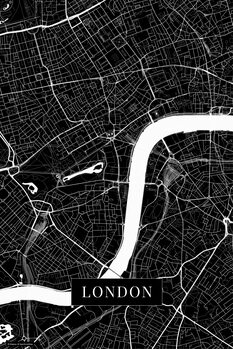 Leinwand Poster London black
