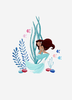 Leinwand Poster Mermaid underwater