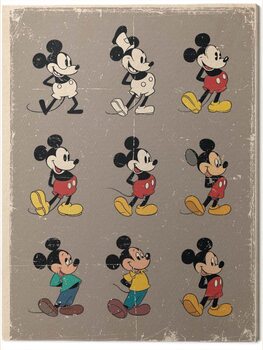 Leinwand Poster Mickey Mouse Evolution - Retro