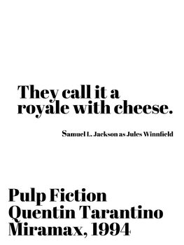 Leinwand Poster Pulp Fiction 1