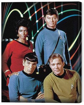 Leinwand Poster Star Trek - Kirk, Spock, Uhura & Bones