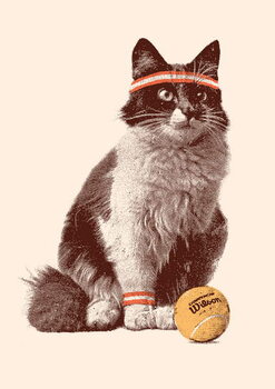 Leinwand Poster Tennis Cat, 2021