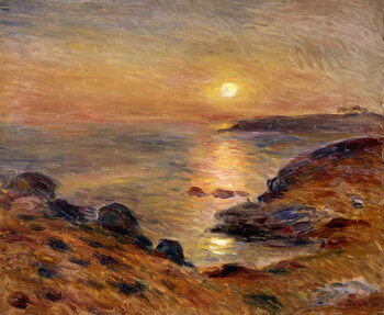 Leinwand Poster The Setting of the Sun at Douarnenez; Couche de Soleil a Douarnenez, 1883