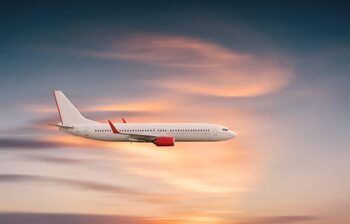 Bild auf Leinwand Airplane plane in the sky