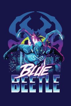 Bild auf Leinwand Blue Beetle - Blue Night