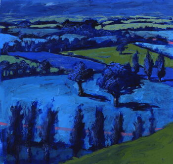 Bild auf Leinwand Blue landscape, 2009