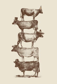 Bild auf Leinwand Cow Cow Nuts