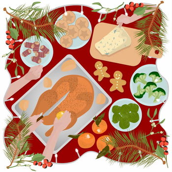 Bild auf Leinwand Festive Food