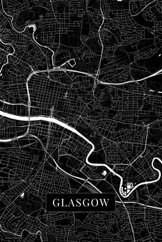 Bild auf Leinwand Glasgow black