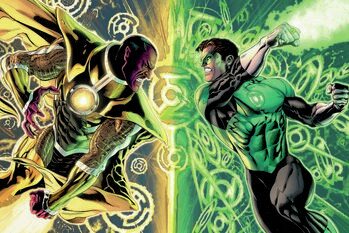 Bild auf Leinwand Green Lantern vs. Sinestro