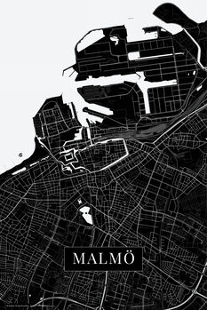 Bild auf Leinwand Malmo black