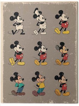 Bild auf Leinwand Mickey Mouse Evolution - Retro