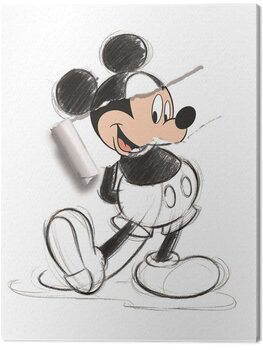Bild auf Leinwand Mickey Mouse - Torn Sketch