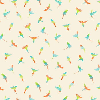 Bild auf Leinwand Parrots - pattern, 2020