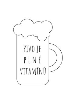 Bild auf Leinwand Pivo=vitamíny