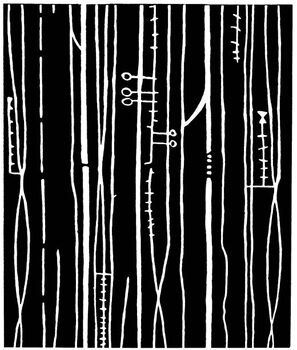 Bild auf Leinwand Random Line Pattern