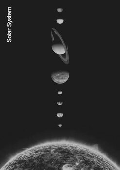 Bild auf Leinwand Solar System - Minimal, 2023