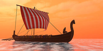 Bild auf Leinwand Viking Longship Ventures