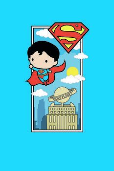 Lerretsbilde Superman - Chibi