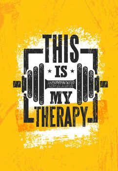 Lerretsbilde This Is My Therapy. Fitness Muscle