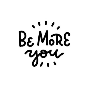 Bilde på lerret Be more you - Line drawing
